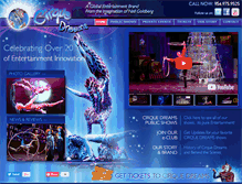 Tablet Screenshot of cirqueproductions.com